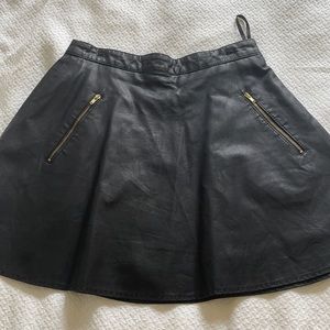 Free people Vegan Leather Circle Skirt.